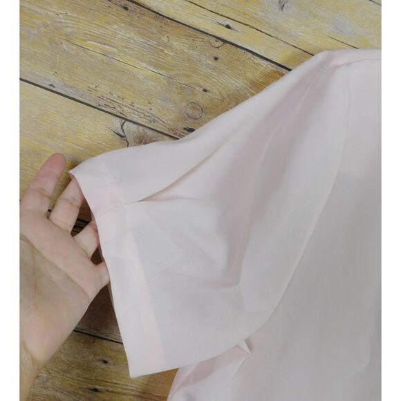 Vintage Jaclyn Smith Shirt 14 Light Pink Short Sleeve Button Down Made USA - Picture 4 of 7